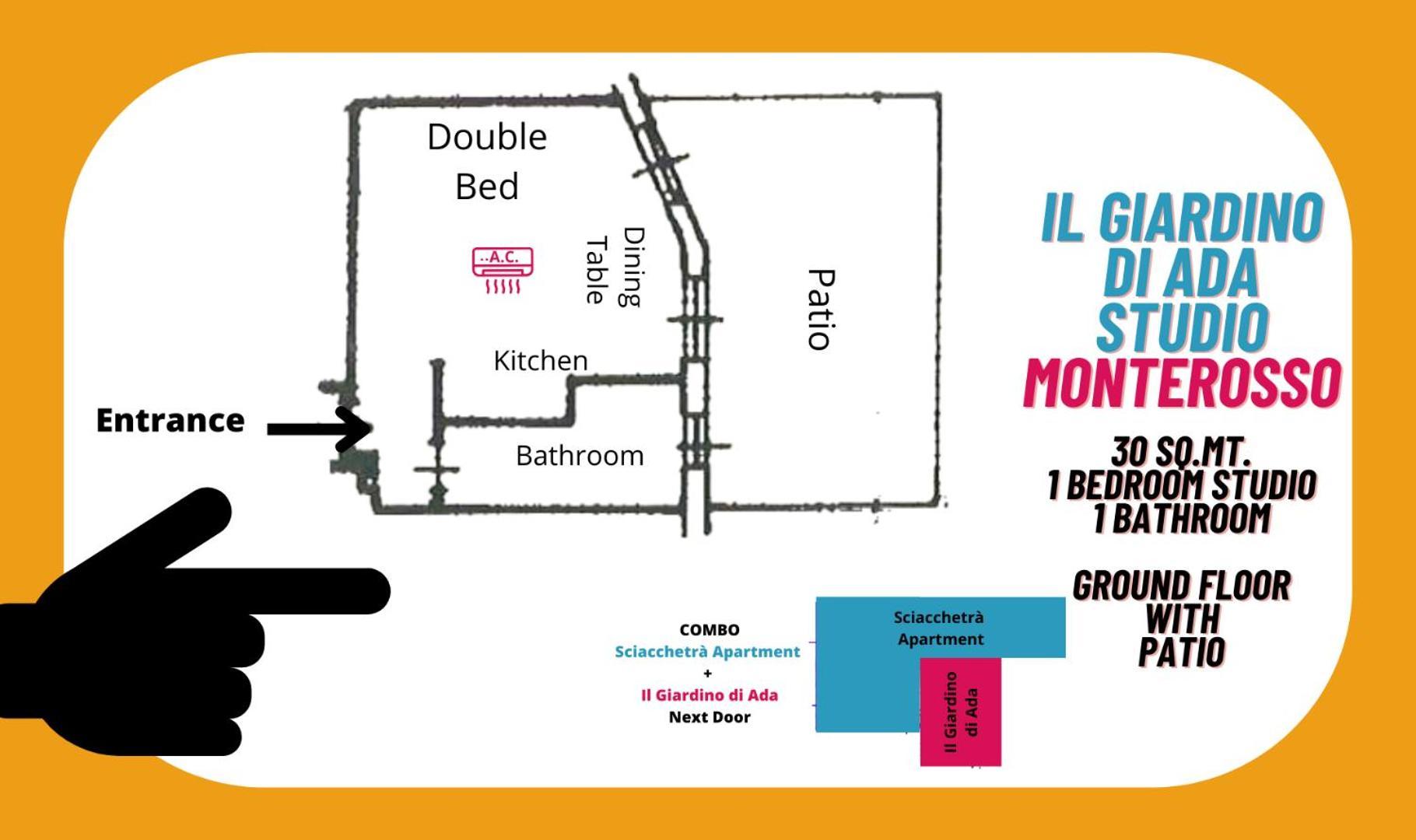 Il Giardino Di Ada Ground Floor Studio With Ac And Patio Monterosso al Mare Zewnętrze zdjęcie